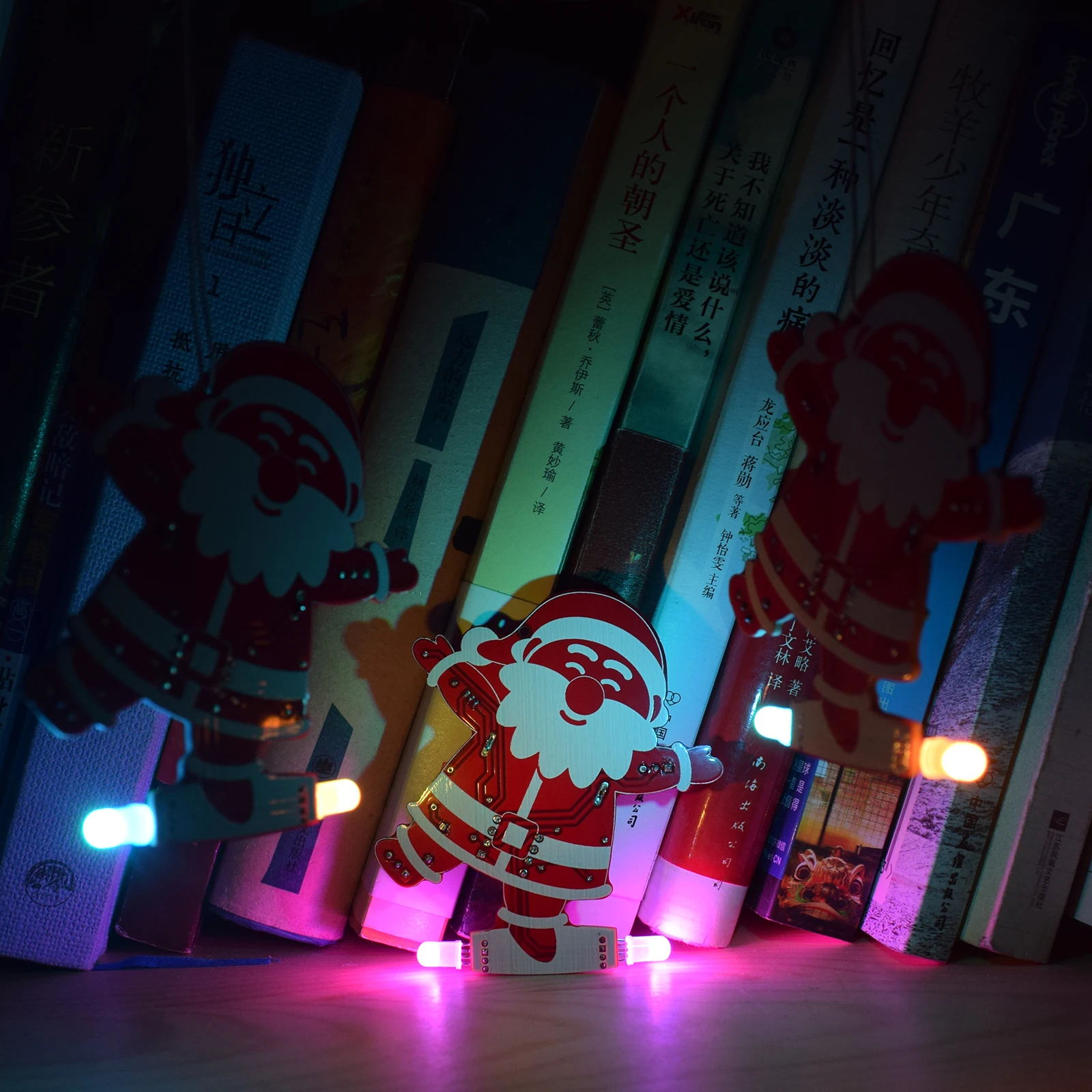 DIY 산타 클로스 크리스마스 트리 장식 장식 음악 RGB LED 전자 키트