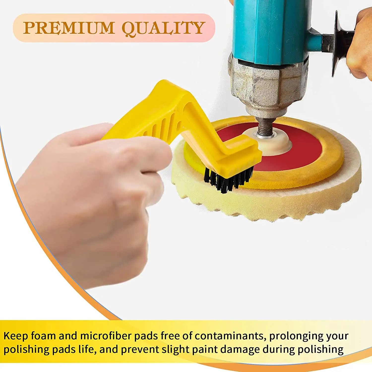 Đánh Bóng Thúc Đẩy Dụng Cụ, Len ĐỆM PHỒNG Miếng Lót Vệ Sinh Thúc Đẩy Dụng Cụ Tạo Bọt Miếng Lót Bàn Chải, xe ĐỆM PHỒNG Miếng Lót Chuyên Dụng Cụ Vệ Sinh