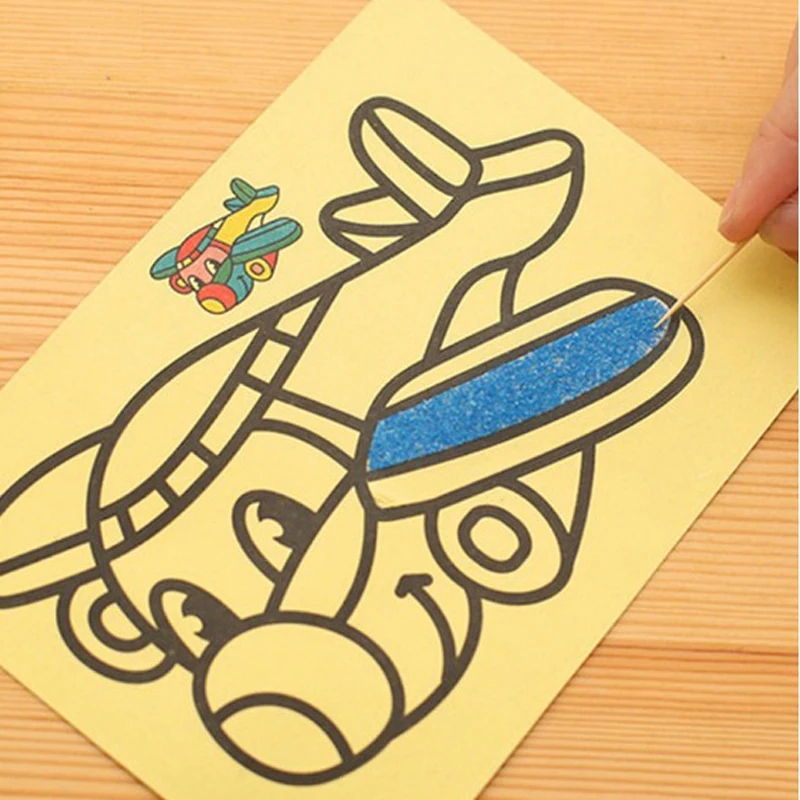 Sáng Tạo DIY Tranh Cát Trẻ Em Montessori Đồ Chơi Trẻ Em Đồ Thủ Công Doodle Màu Cát Nghệ Thuật Hình Ảnh Giấy Vẽ Đồ Chơi Giáo Dục