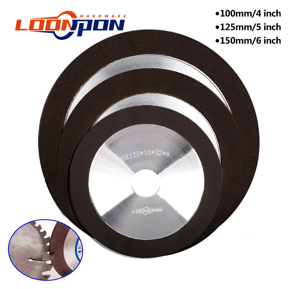75/100/125/150mm Diamant Schleifen Rad Disc Kreis Grit 150-320 für Wolfram Stahl fräsen Cutter Werkzeug Spitzer Grinder