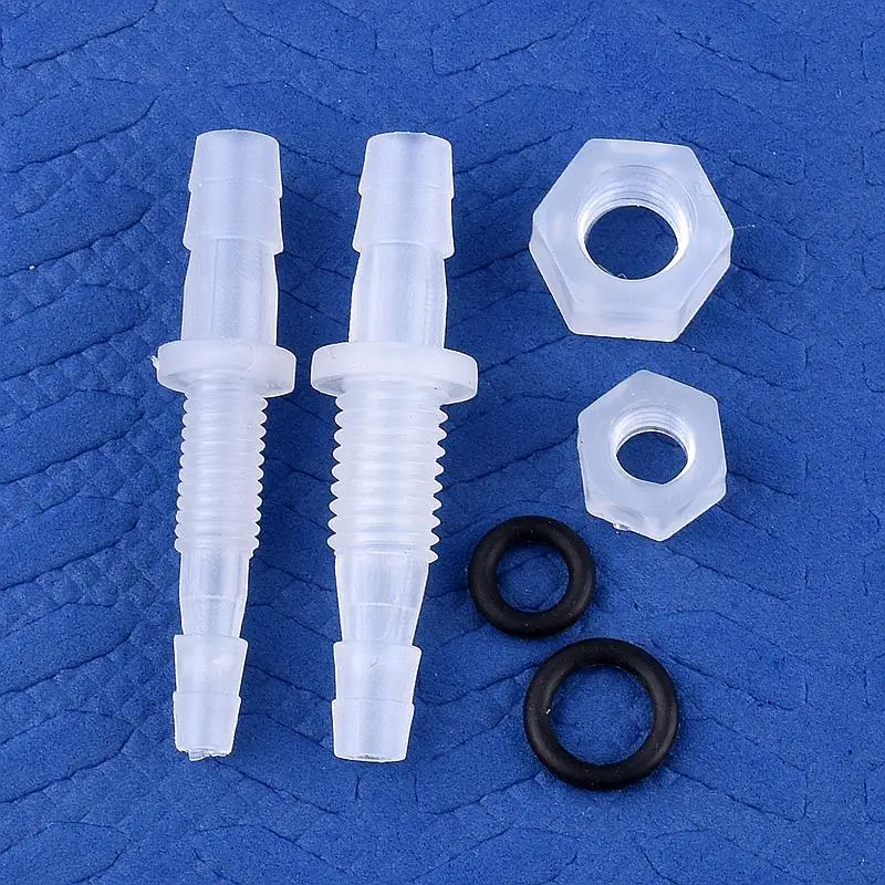 5 ~ 200 Chiếc M6 ~ M10 Đến 3 ~ 8Mm PP Chùa Trực Tiếp Kết Nối Lục Giác Hạt O-vòng Bể Cá Bơm Không Khí Adapter Tưới Vườn Vòi Khớp