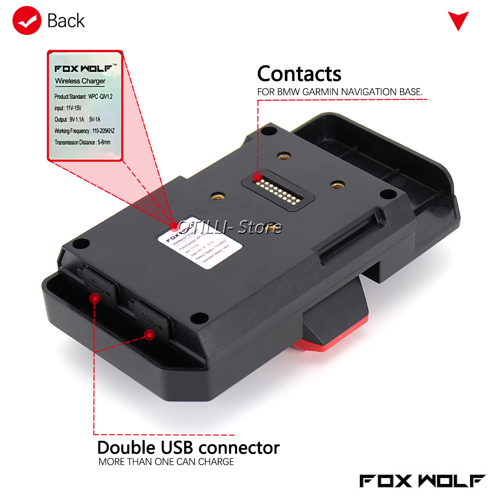 Para bmw r1250gs adv carga sem fio suporte de navegação do telefone móvel r 1250 gs r1250 gs motocicleta carregamento sem fio r1200gs adv