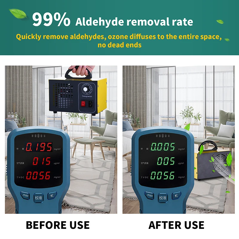 ATWFS Ozone Generator 220V 60G เครื่องฟอกอากาศ Ozono ฆ่าเชื้อฆ่าเชื้อ Ozonizer เครื่องฟอกอากาศทําความสะอาดฟอร์มาลดีไฮ