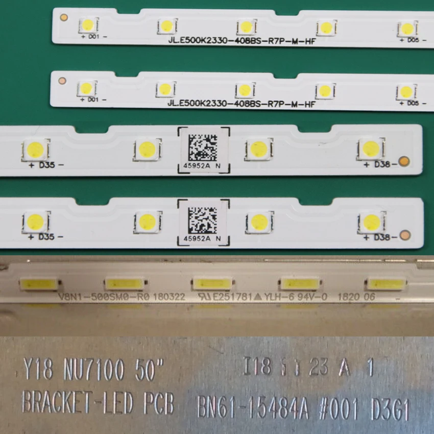 LED TV Bands For Samsung UE50NU6025 UE50NU7020 UE50NU7022 UE50NU7025 UE50NU7090 UE50NU7092 LED Bars Backlight Strips Line Rulers