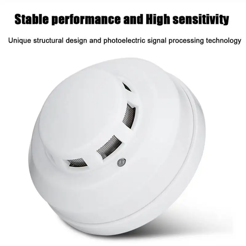 Wired Smoke Detector Smoke Alert Hardwired Smoke Beam Detector DC9~35V Smoke Alarm With Relay