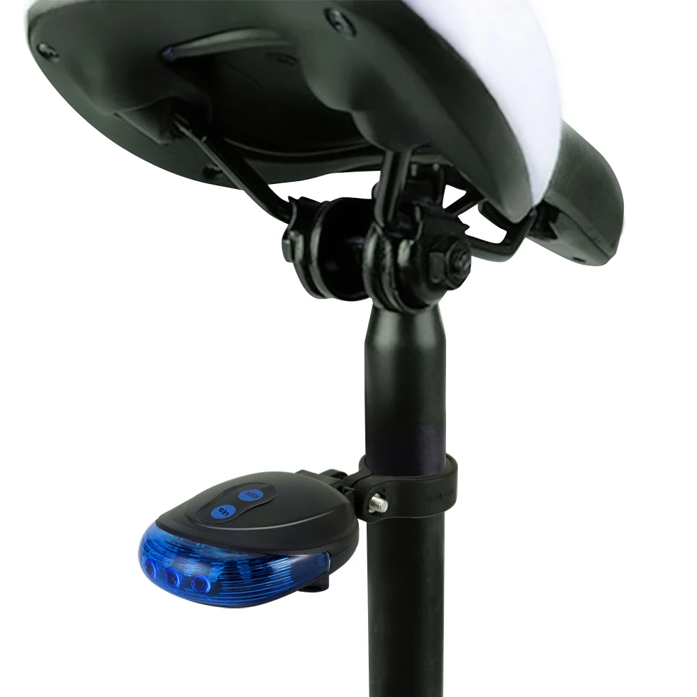 Luces traseras impermeables para bicicleta, luces LED de advertencia de seguridad láser, accesorios traseros para bicicleta