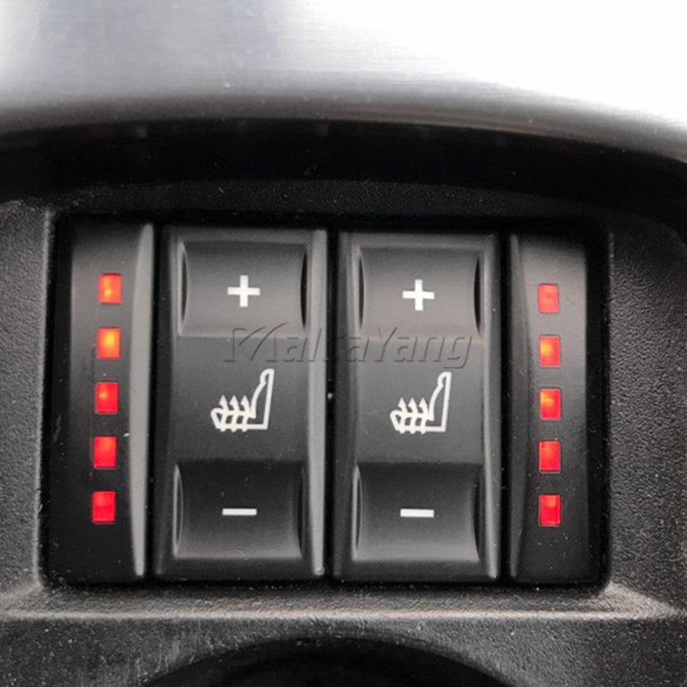 Nuevo interruptor de Control de botón de calefacción de asiento plateado y negro 6M2T 19K314 AC 6M2T19K314AC para Ford Mondeo MK4 S-MAX Galaxy MK 3