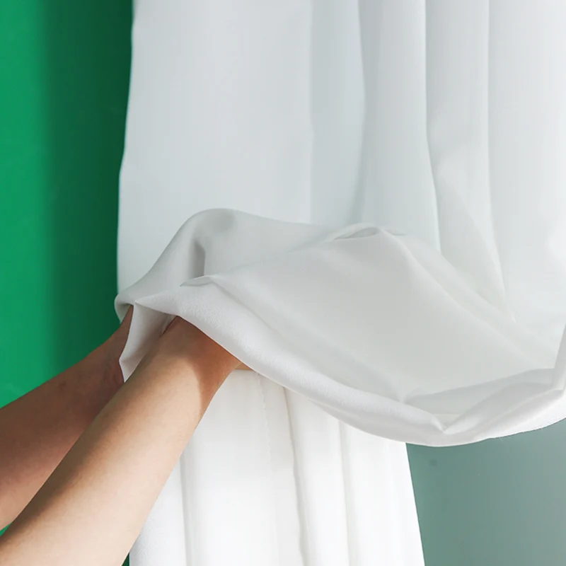 NORNE Chất Lượng Hàng Đầu Sang Trọng Voan Rắn Trắng Sheer Màn Cho Phòng Khách Phòng Ngủ Trang Trí Cửa Sổ Voan Voan Rèm