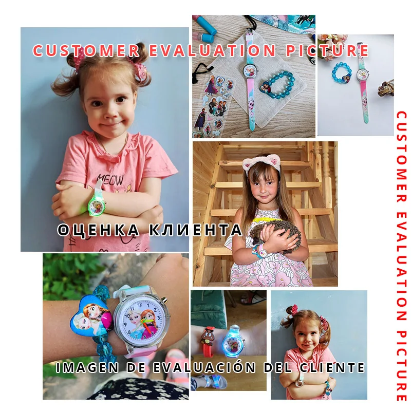 Disney flash luz meninas elsa relógios crianças com pulseira de silicone princesa crianças relógios estudante reloj infantil