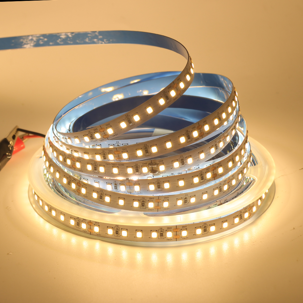 12V 24V 2835 LED Strip 5M 10M 15M 20Mเทปริบบิ้น 60/120/240/480 LEDสีขาวธรรมชาติ/อบอุ่นสีขาว/เย็นสีขาวตกแต่งบ้าน