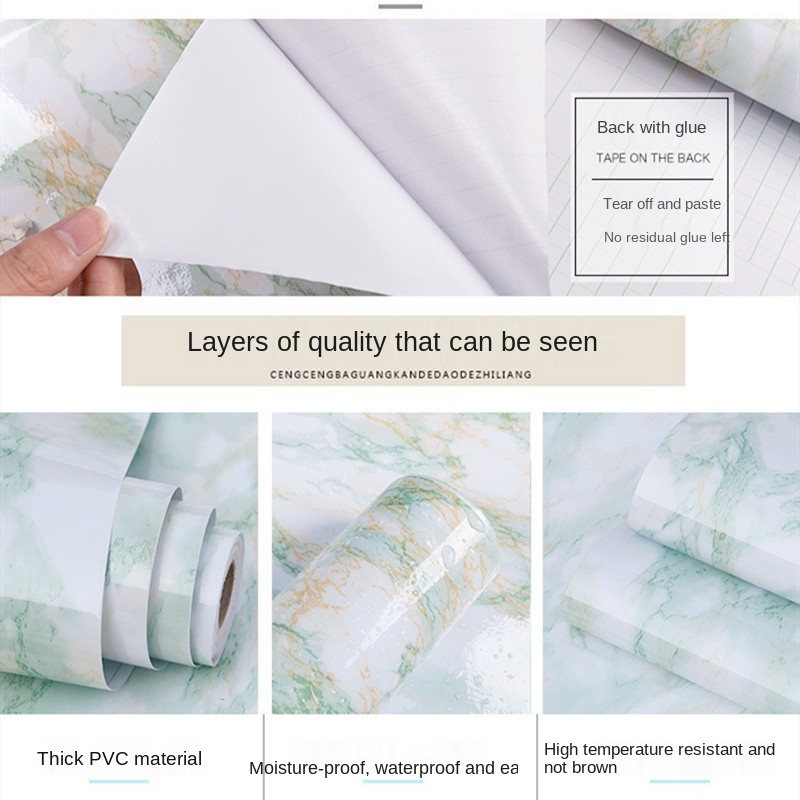 現代のキッチンコンタクト紙 DIY 自己粘着防水壁紙防火壁ステッカー家の装飾粘着フィルム
