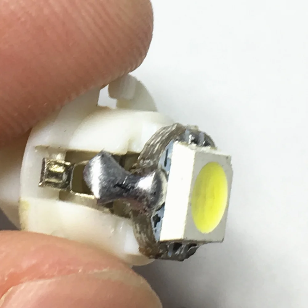 10 Chiếc Xe Nhạc Cụ Đèn B8.4 LED Thương Hiệu Mới T5 B8.4D 5050 1SMD Bên Chỉ Báo Đèn Ô Tô Đồng Hồ Đo Bảng Điều Khiển đèn 12V