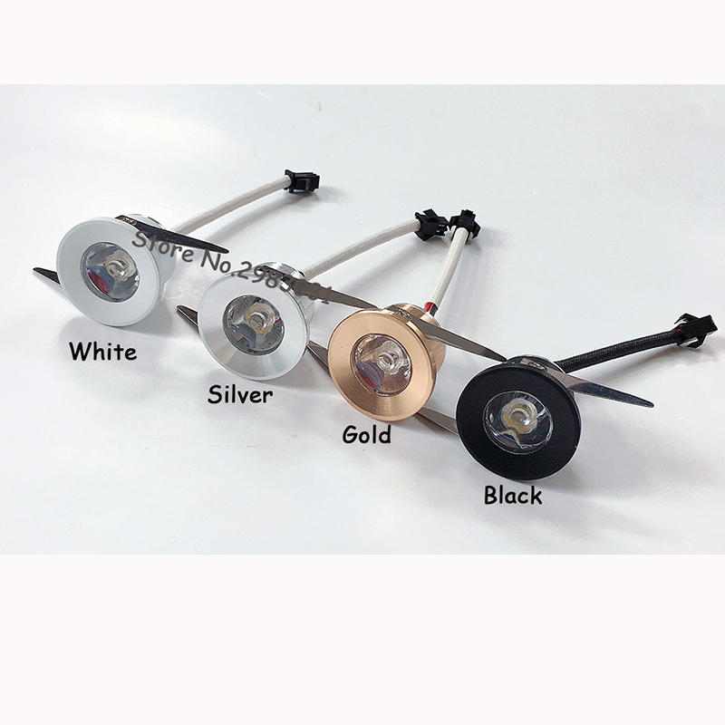 Focos LED regulables, luces de techo Led, plata, negro, blanco, 1W, 3W, bombillas para gabinete, mostrador, escaparate, AC110V, 220V