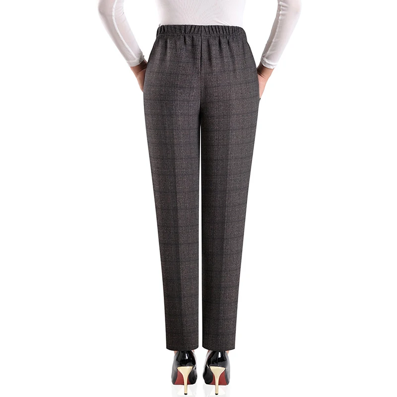 2022ฤดูใบไม้ร่วงใหม่ผู้หญิงกางเกง Oversize Elastic High เอวกางเกงหลวมๆกลางอายุหญิงฤดูหนาว Warm กางเกงยืด8XL