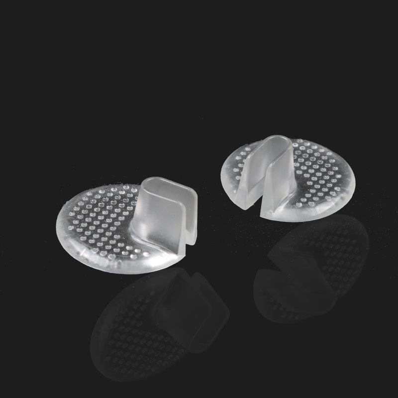 Sandal Dot Anti-selip Sandal Jepit GEL Transparan Tahan Aus Depan Setengah Bantalan Sandal Jepit Hak Tinggi Gaya Herringbone