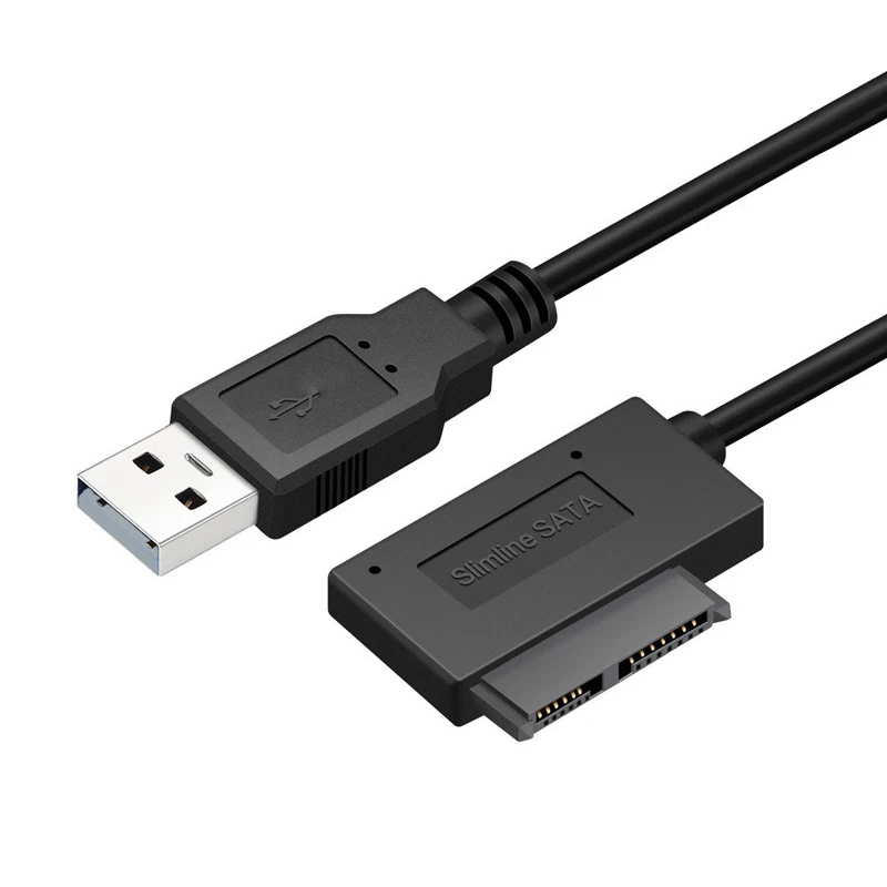35CM USB Adapter PC 6P 7P CD DVD Rom SATA USB 2.0 To Slimline Sata 13 pin Ổ Cáp Cho Máy Tính Xách Tay Máy Tính Xách Tay
