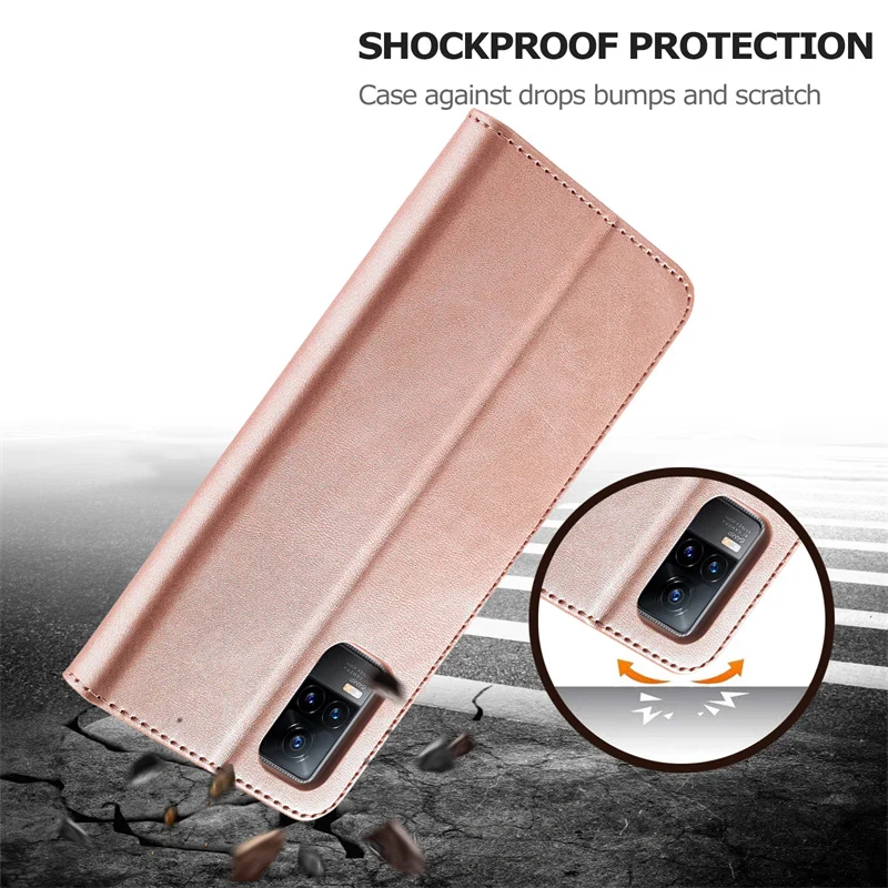 Casing Lipat Dompet Kulit PU untuk VIVO Y17 Y3S Y15 Y12 U3X Y20 Y73 V21 V21E 5G Penutup Belakang Pelindung Tahan Benturan Multifungsi
