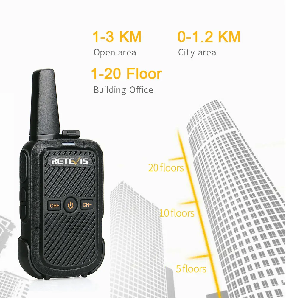 Mini-Walkie-Talkie Retevis RT15 Tragbares Funkgerät Tragbarer Funkkommunikator Walkie-Talkies 1 oder 2 Stück für die Hoteljagd