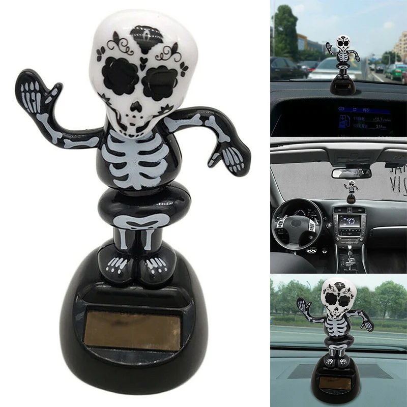 พลังงานแสงอาทิตย์เต้นรําฮาโลวีนแกว่ง Animated Bobble Dancer ของเล่นตกแต่งรถเด็กผู้หญิง Handcrafted ของขวัญวันเกิด Party