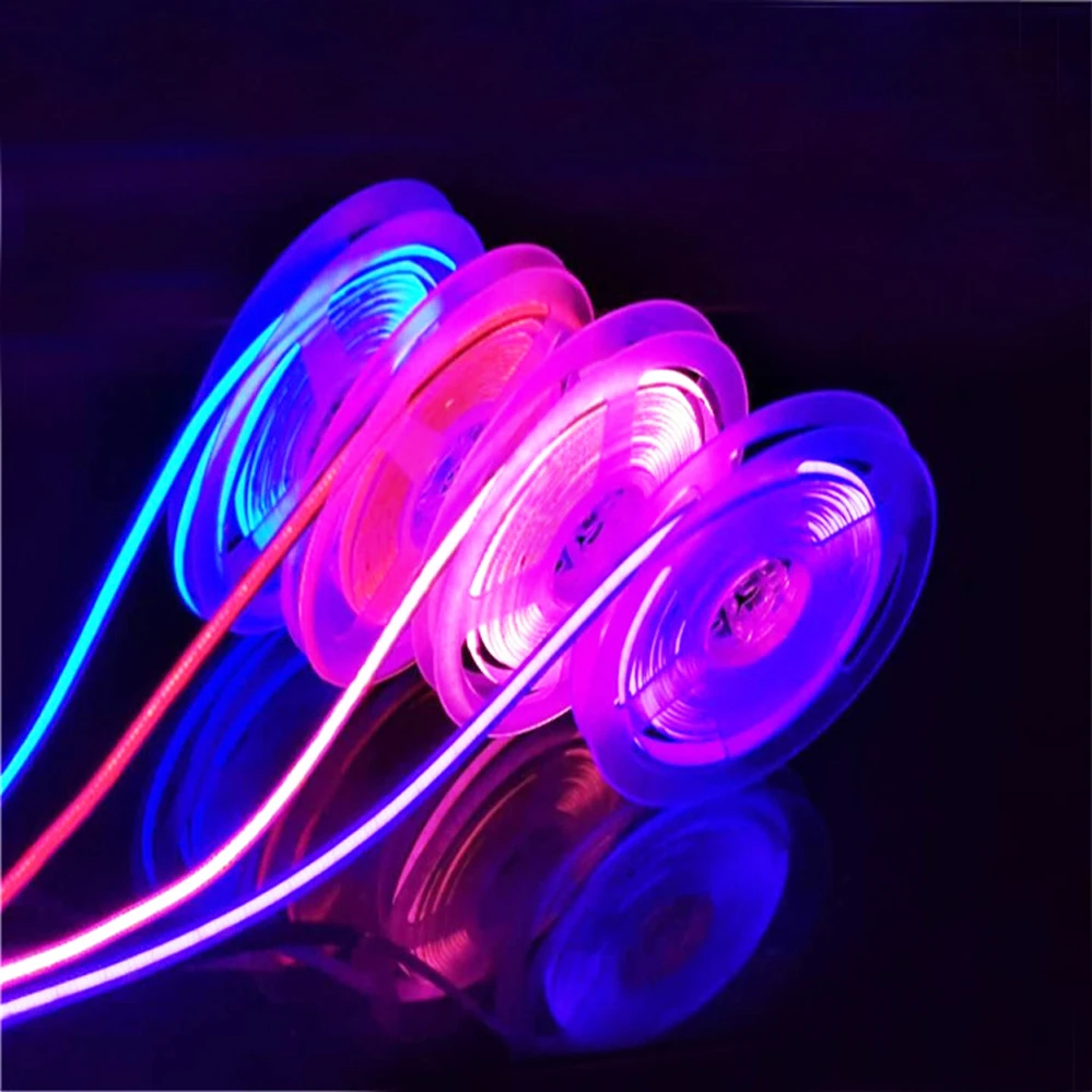 Dc 5v led cobストリップライトusb高密度リニア照明320LEDフレキシブルテープライトウォームナチュラル白赤青緑の装飾