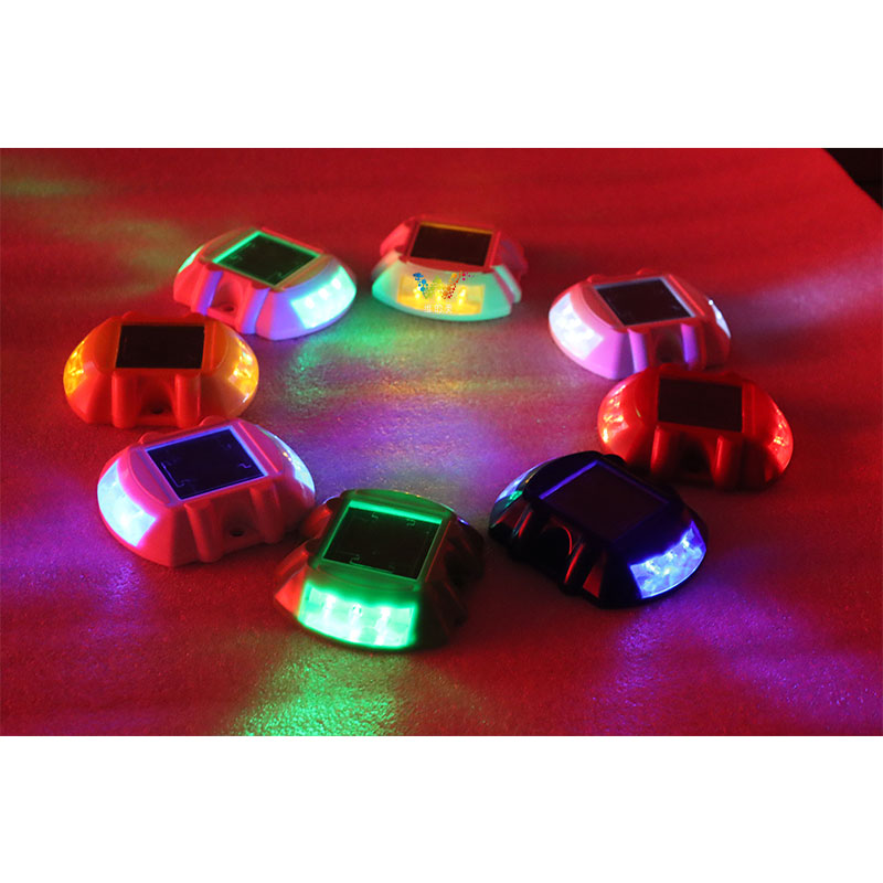 -Modus Weiß Kunststoff Fall Garten Dekoration Blinker Signal Licht Wasserdichte Solar Straße Reflektierende Marker