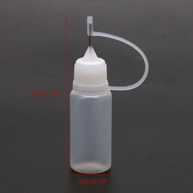 10 Chiếc 10Ml Nhựa Dính Khuôn Những Khe Nhỏ Tô Màu Chai Có Ống Bơm Kim Xử Lý Nhựa Chất Tạo Màu Chi Tiết Thủ Công Dụng Cụ
