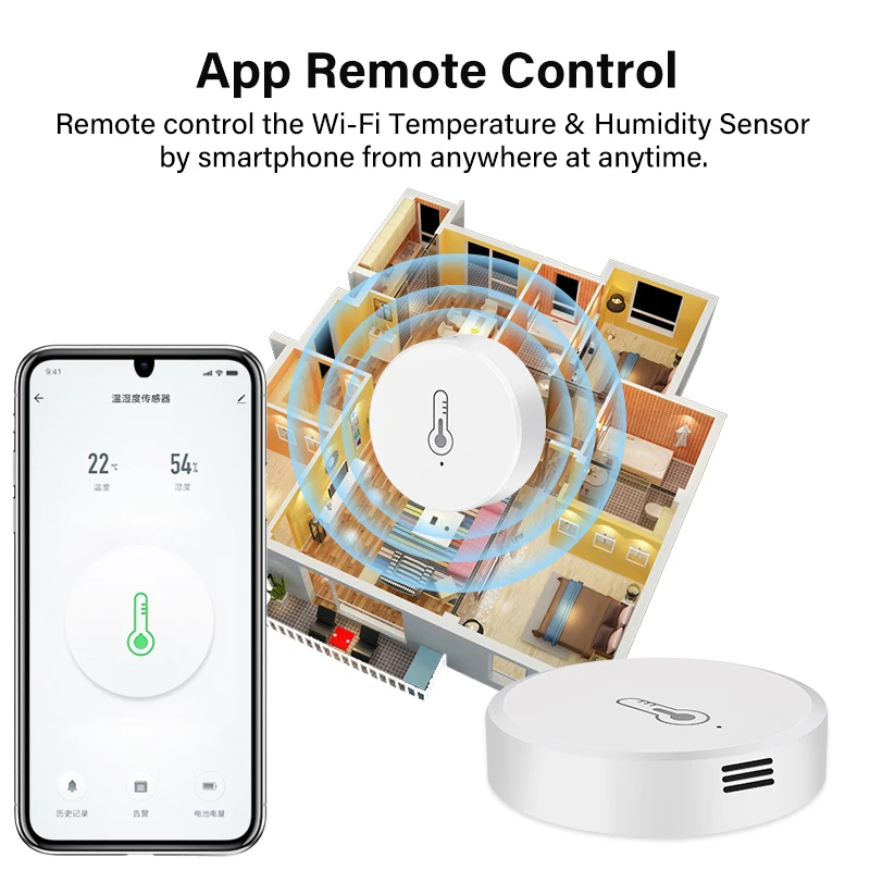 Xiaomi-Sensor inteligente de temperatura y humedad Tuya ZigBee 3,0, Control por aplicación remota, funciona con Alexa y Google Home