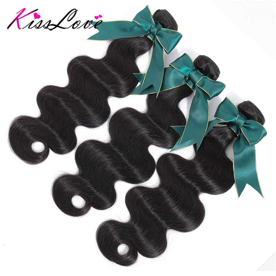 Extensiones de cabello indio ondulado, mechones de cabello humano Remy, 1/3 piezas