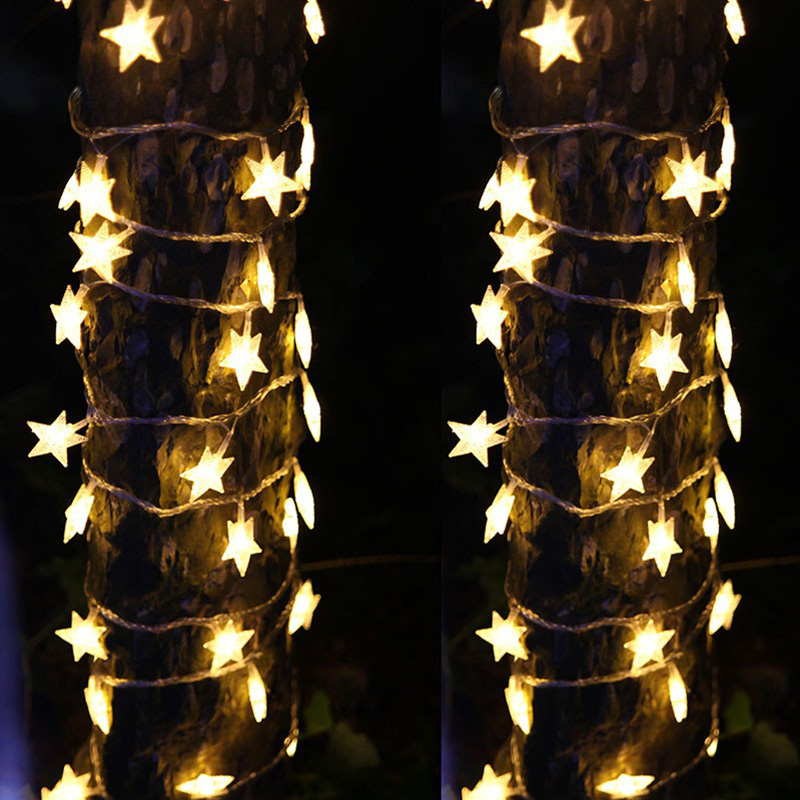 1.5m/3m/6m/10m LED 스타 문자열 조명 크리스마스 갈 랜드 배터리 USB 전원 웨딩 파티 커튼 문자열 요정 램프 홈