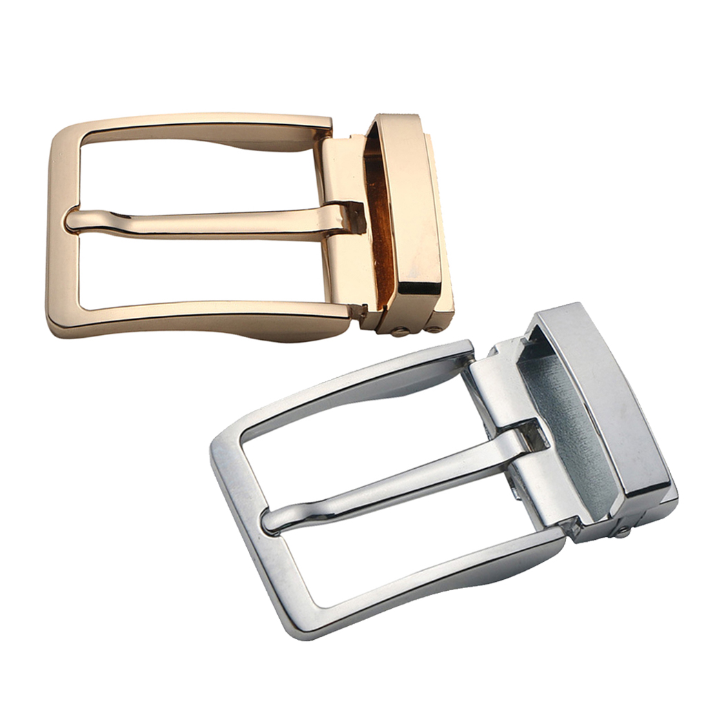 Men Reversible Metal Alloy Belt Buckles Replacement Rectangular Pin Buckles