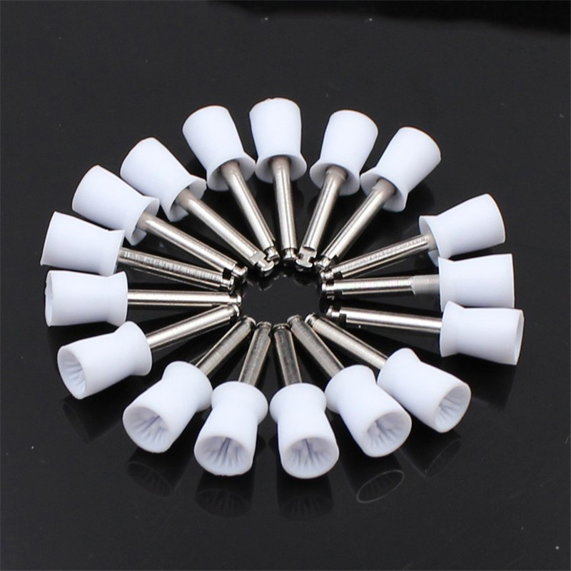 100pcs ทันตกรรมถ้วยขัดฟันภาษาโปลิชคําที่มีสีสันแปรงยางขัด Prophy สําหรับ Low Speed Handpiece
