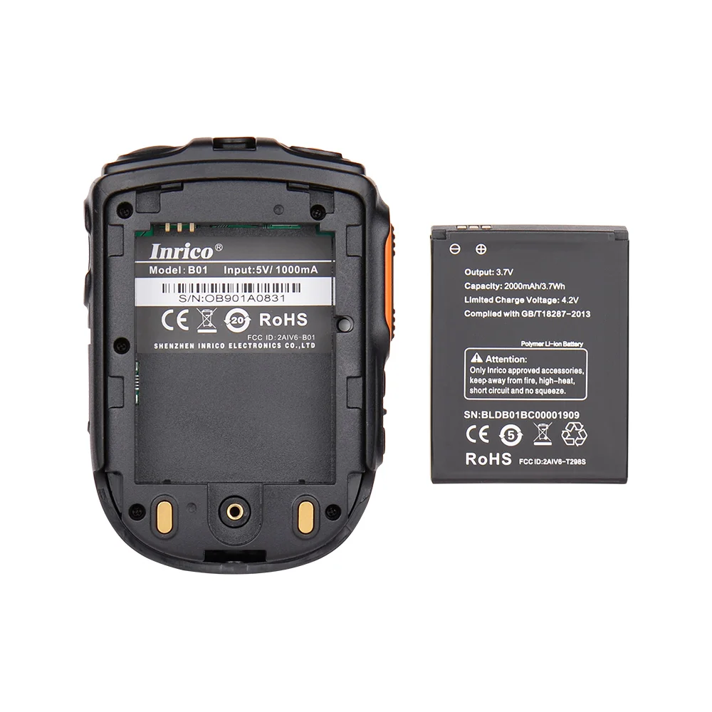Inrico B02 Zello Mini Micro Không Dây PTT Android IOS Bộ Đàm Micro Bluetooth Di Động