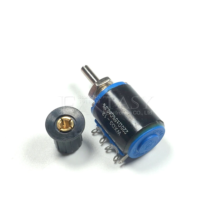 1pcs WXD3-12-1W 100 220 470 1K 2K2 3K3 4K7 10K 22K 33K 47K Ohm 100R 220R 470R 2.2K 3.3K 4.7K WXD3-12 1W  Potentiometer + 1 knob