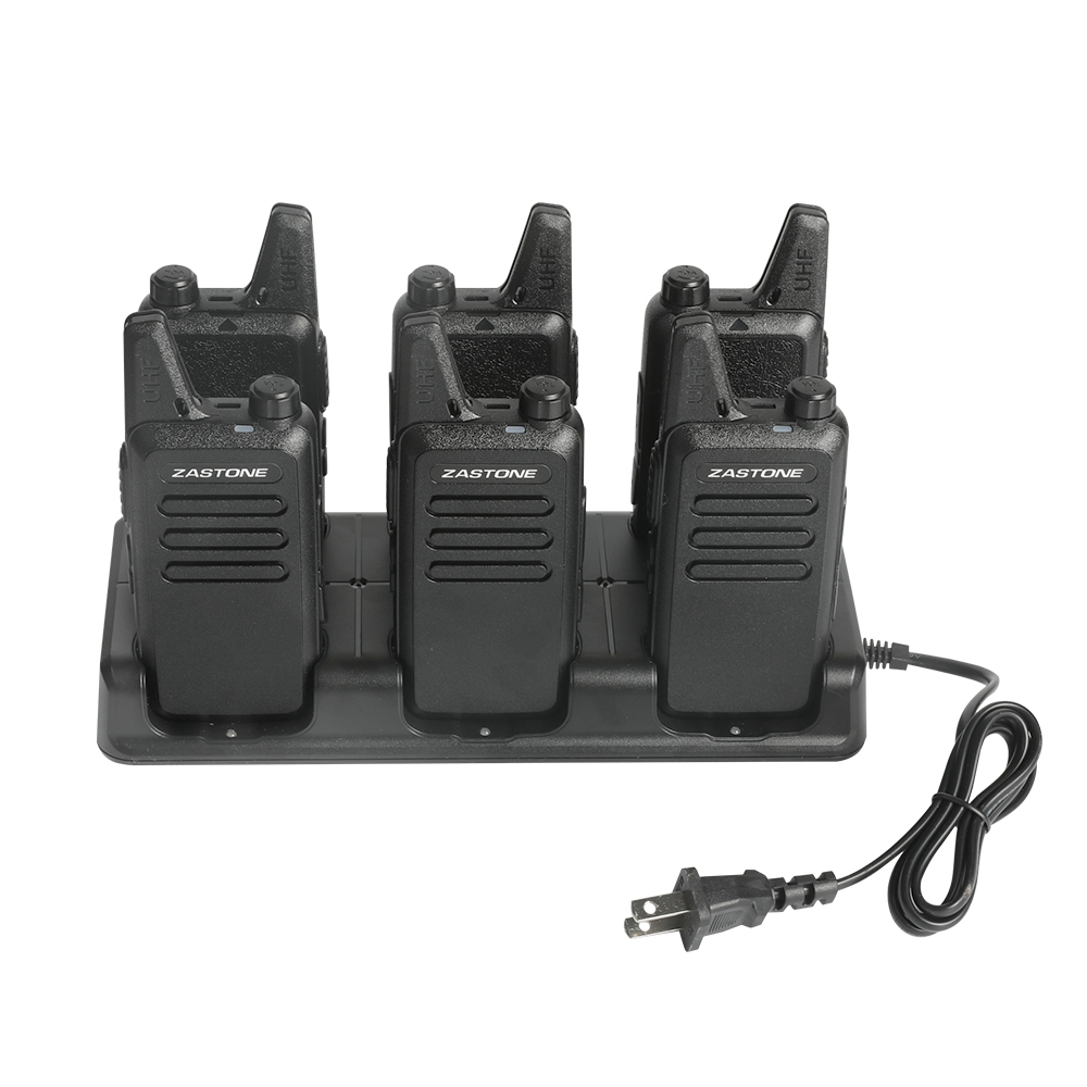 Zastone-Mini walkie-talkie X6, 400-470, UHF, Radio portátil de mano, Comunicador de dos vías, Radio Ham, 6 uds.