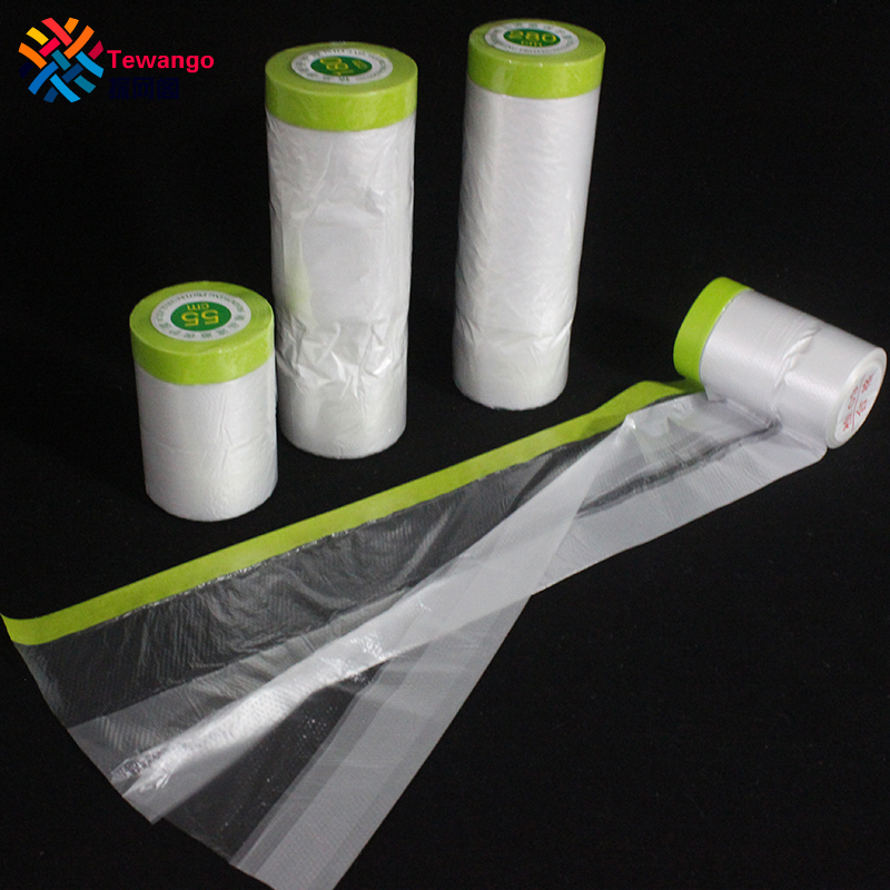 ภาพวาดสีน้ำมัน Masking Film TAPE เฟอร์นิเจอร์รถ Renovation ป้องกันฝาครอบฟิล์มพลาสติก Barrier Paint BLOCK แผ่น