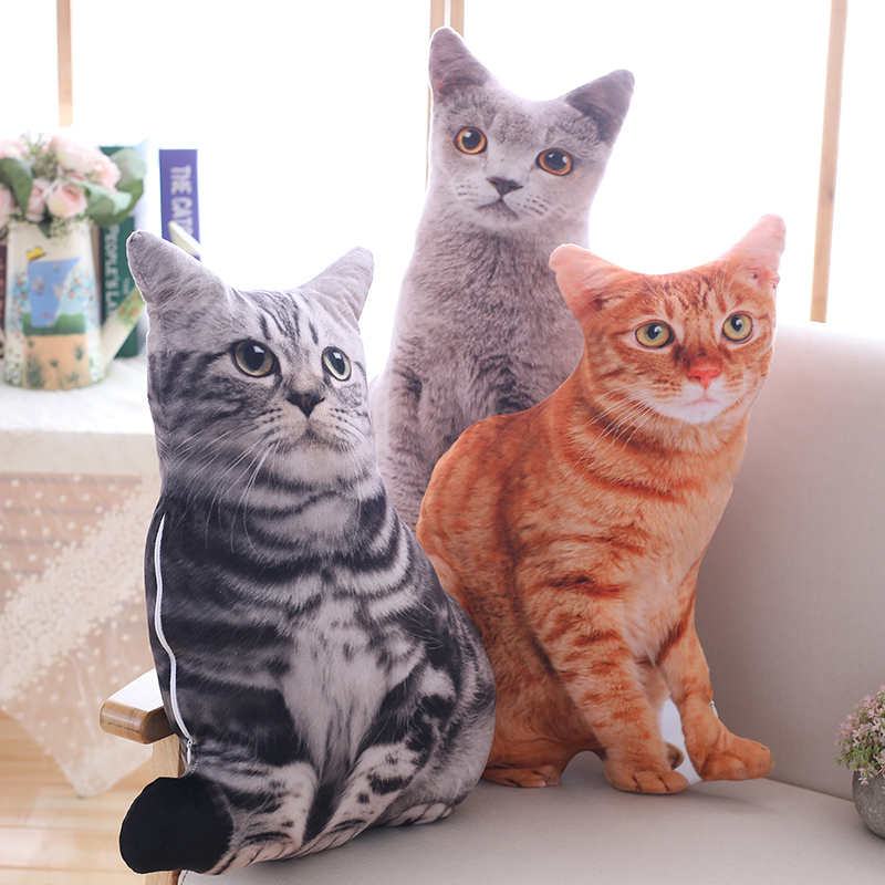1pc 40cm Simulation Plüsch Katze Kissen Weiche Kuscheltiere Kissen Sofa Decor Cartoon Plüsch Spielzeug für Kinder kinder Geschenk