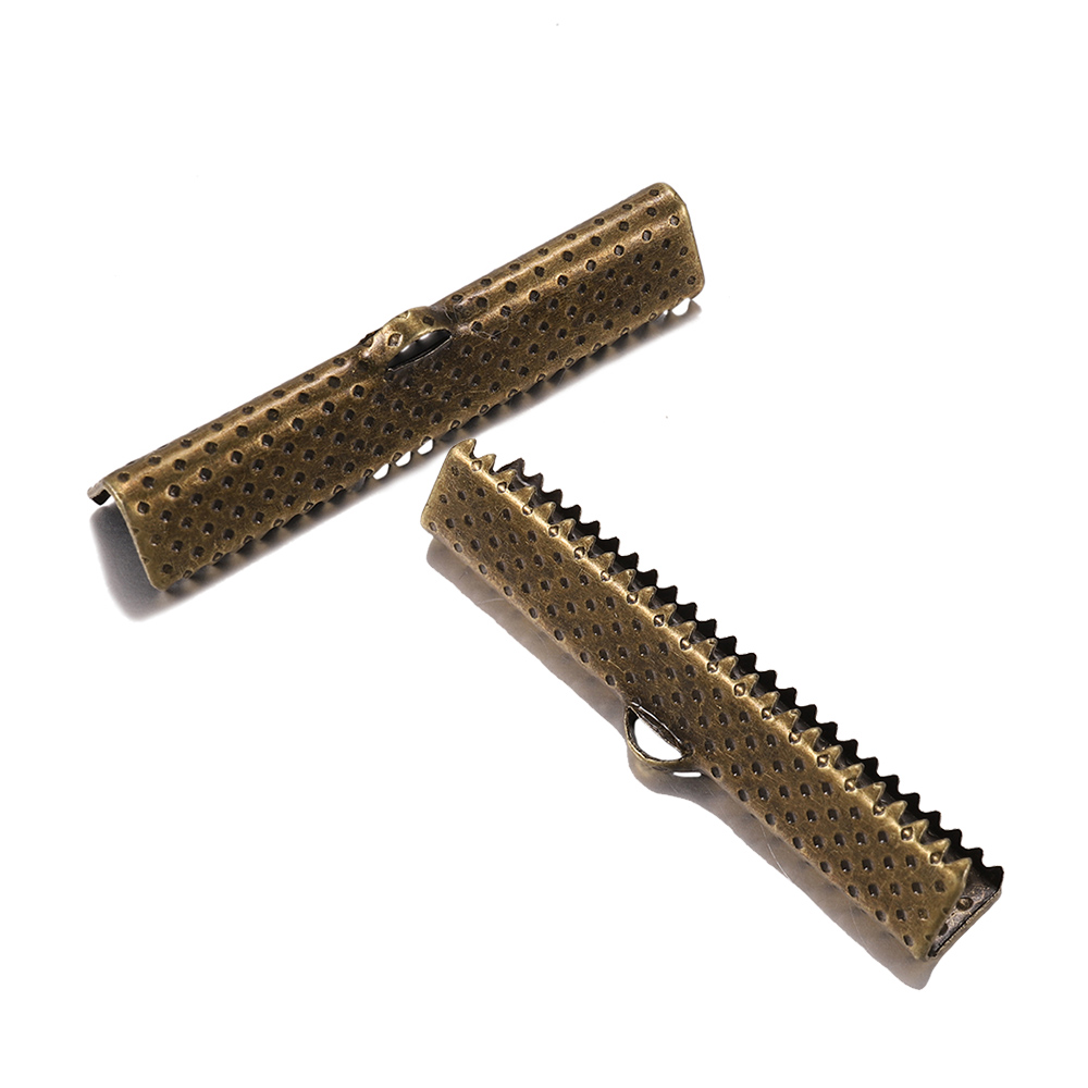 50ชิ้น/ล็อต Cove Clasps สายไฟ End Caps String ริบบิ้นหนังสร้อยคอสร้อยข้อมือสำหรับเครื่องประดับทำอุปกรณ์