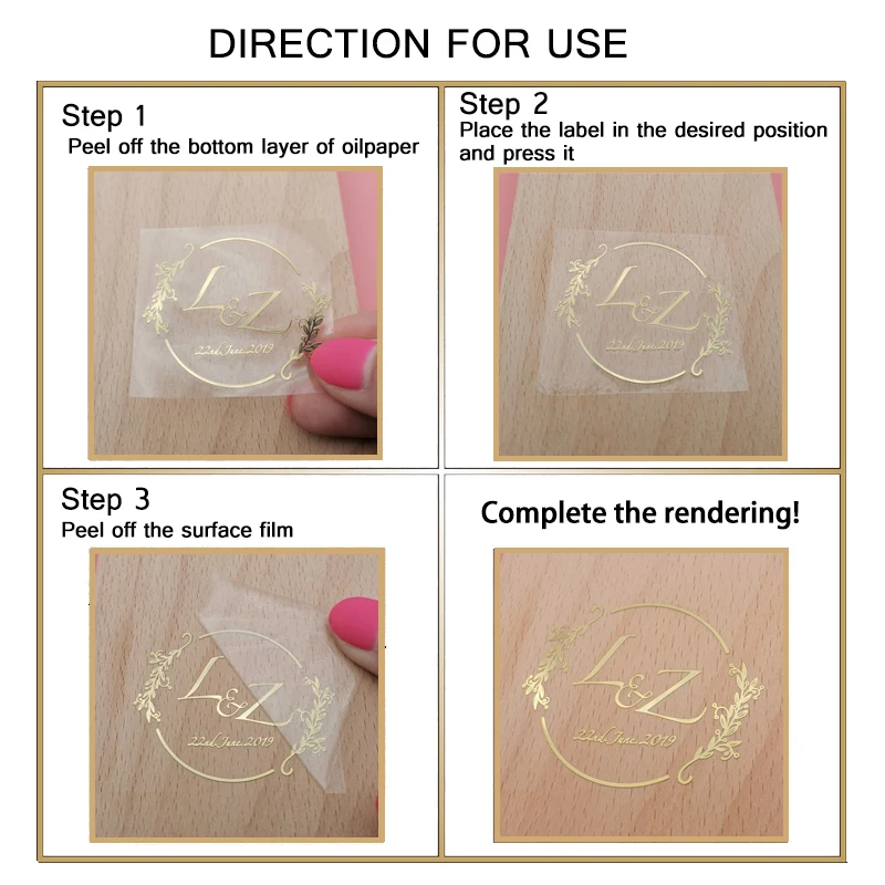Custom สติกเกอร์ UV 3D โลโก้โลหะ Transfer DIY ส่วนบุคคลป้ายรูปลอกกันน้ำ,งานแต่งงาน,กาว,ยี่ห้อ,holographic,ฟอยล์ทอง