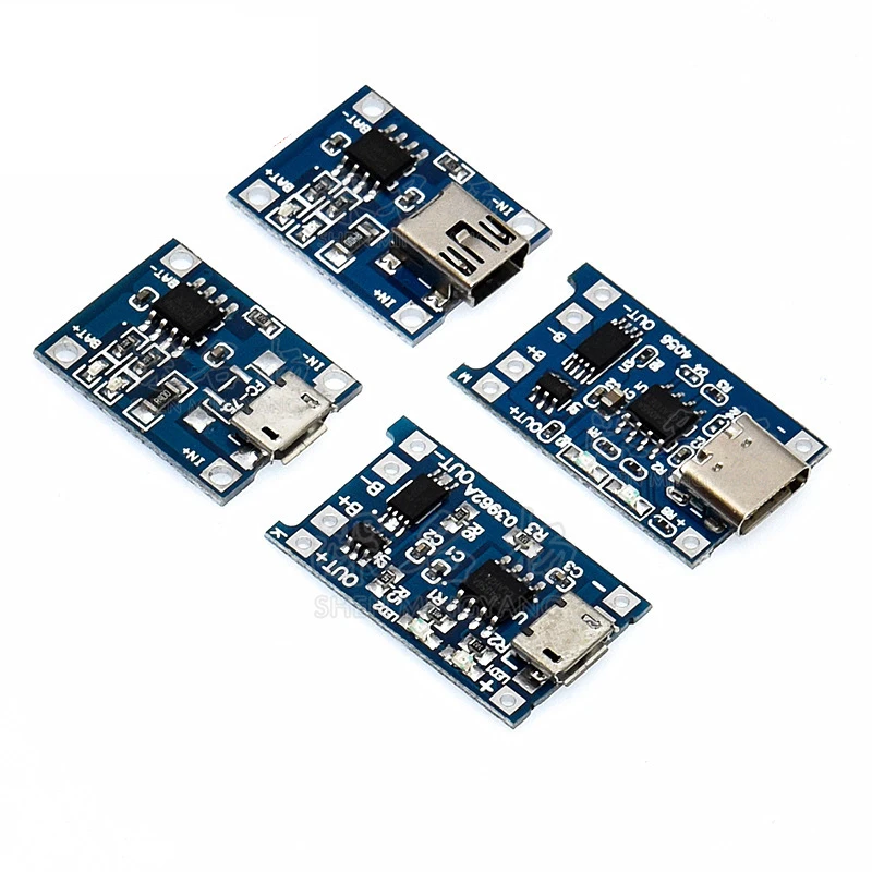 Loại C/Micro/Mini USB 5V 1A 18650 TP4056 Sạc Pin Lithium Module Sạc Bảng bảo Vệ Kép Chức Năng 1A Li-ion