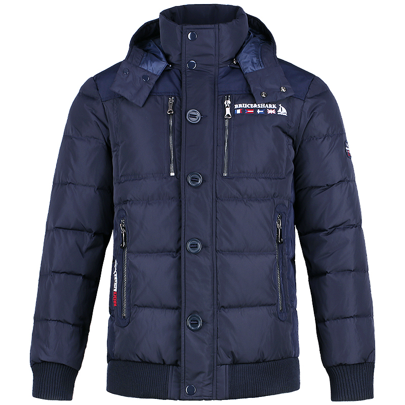 フード付きサーマルコート,男性用厚手の断熱材,フェザー,高級ブランド,カジュアル,防水,70%,グレーのアヒル,大きいサイズ,3xl,新しいコレクション