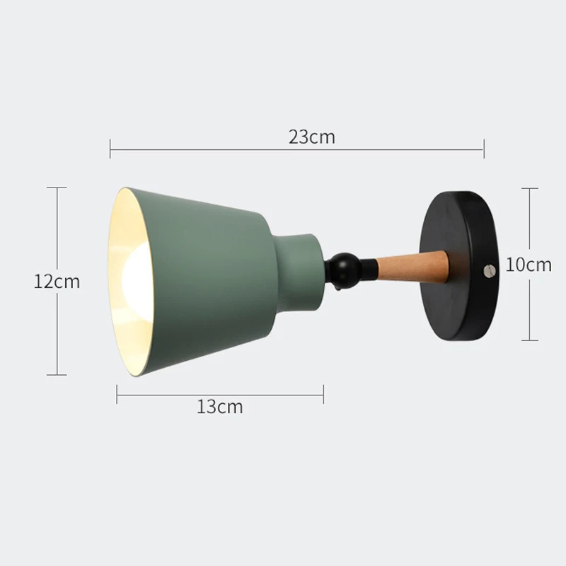 Lampu Dinding Kayu Nordic Lampu Samping Tempat Tidur Lampu Dinding Modern Macaroon Perlengkapan Pencahayaan Bar Restoran Tempat Lilin Dinding Kamar Mandi