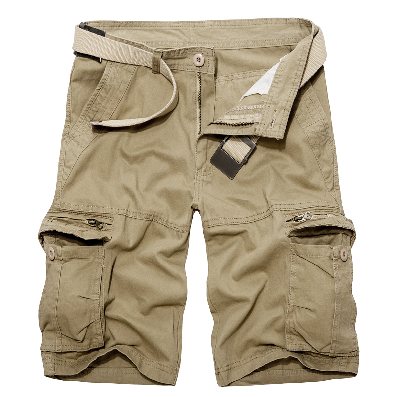 Short Cargo militaire pour hommes, short d'été en coton vert armée, ample, multi-poches, Bermuda décontracté, 40