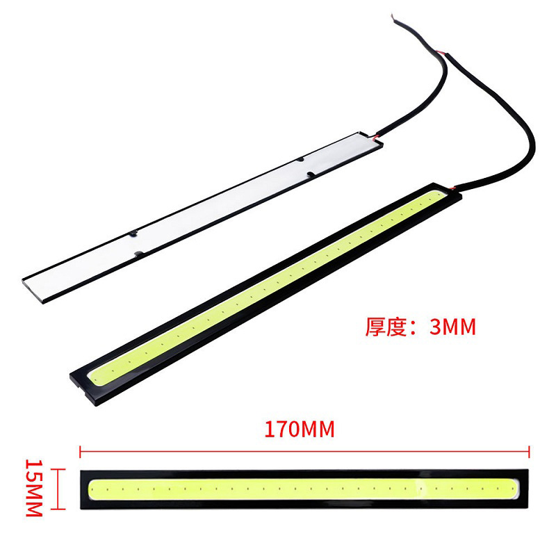 17cm Luz de circulación diurna Universal COB DRL LED coche lámparas para luces exteriores Auto impermeable coche estilo lámpara LED DRL