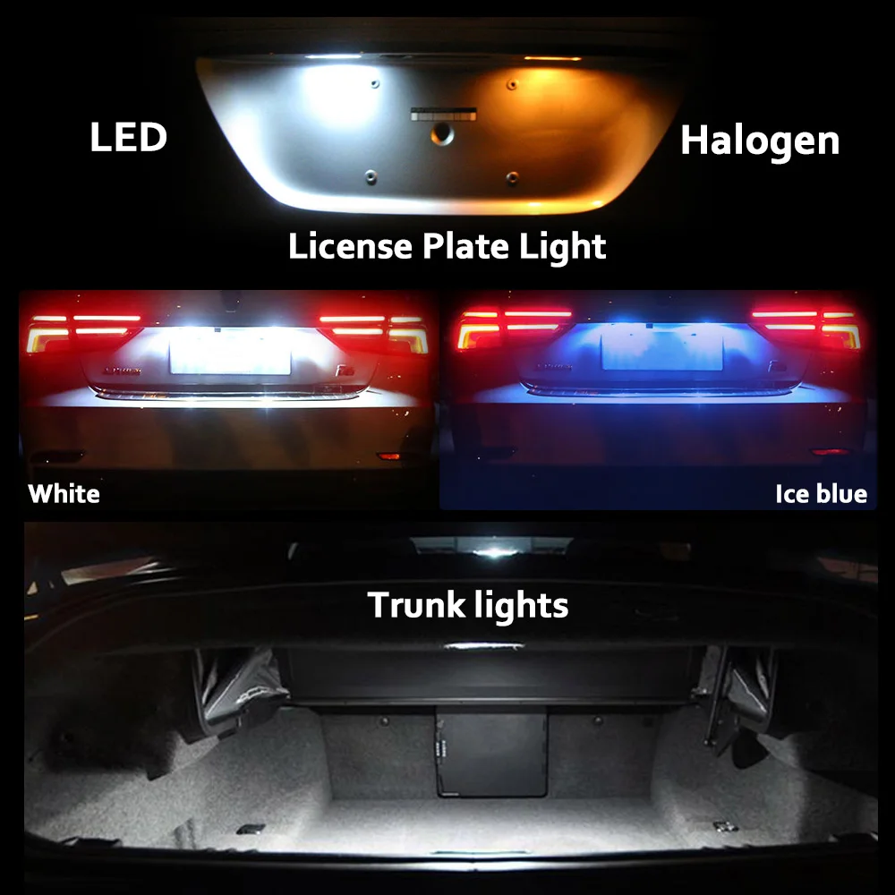MDNG Xi Nhan Canbus Xe Đèn Cho Xe Audi A3 8L 8V 8P A4 B5 B6 B7 B8 A5 A6 C5 c6 C7 A7 A8 D2 D3 Tự Động Đèn LED Nội Thất Bản Đồ Dome Thân Cây Đèn Bộ