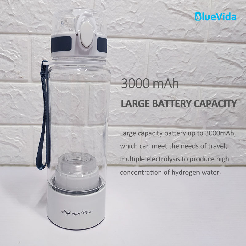 Max 3000ppb Bluevida Hydrogen Water Bottle Generator Anti-Aging 3000mAh Large Capacity Long Working Times Portable for Sports