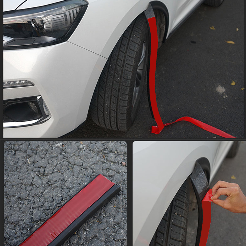 Guardabarros de goma Universal, bengalas, rueda de labio de coche, cubiertas de arco de rueda, Protector de extensiones, guardabarros de goma a prueba de arañazos para coche