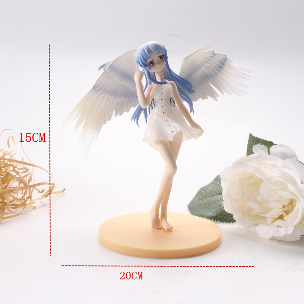 15Cm Action Figure Angel Beats Tachibana Kanade PVC Model Mainan Desktop Kue Dekorasi Malaikat Patung Hadiah untuk Anak-anak
