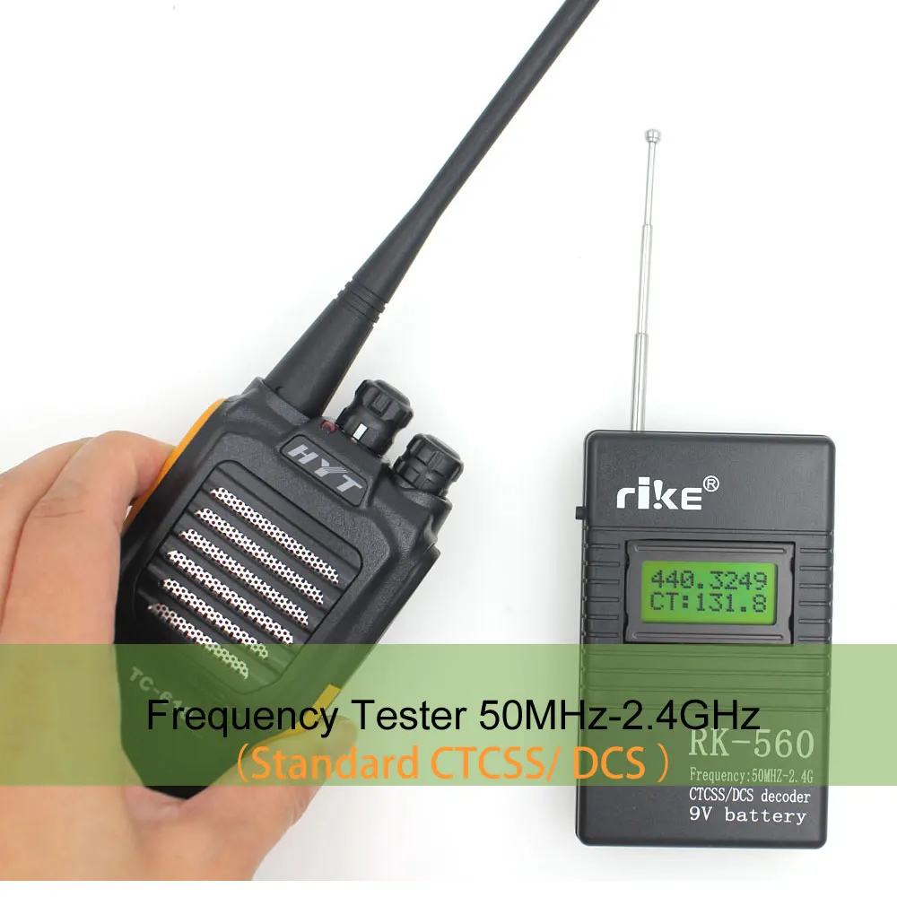 Contador de frecuencia RK-560 50MHz-2.4GHz Probador de frecuencia portátil RK560 DCS CTCSS Medidor de radio