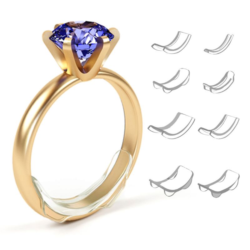 Ajustador de tamaño de anillo Invisible de plástico, calibrador reductor de anillos sueltos, ajuste de cualquier anillo, 8 piezas, 12 piezas, 34 piezas