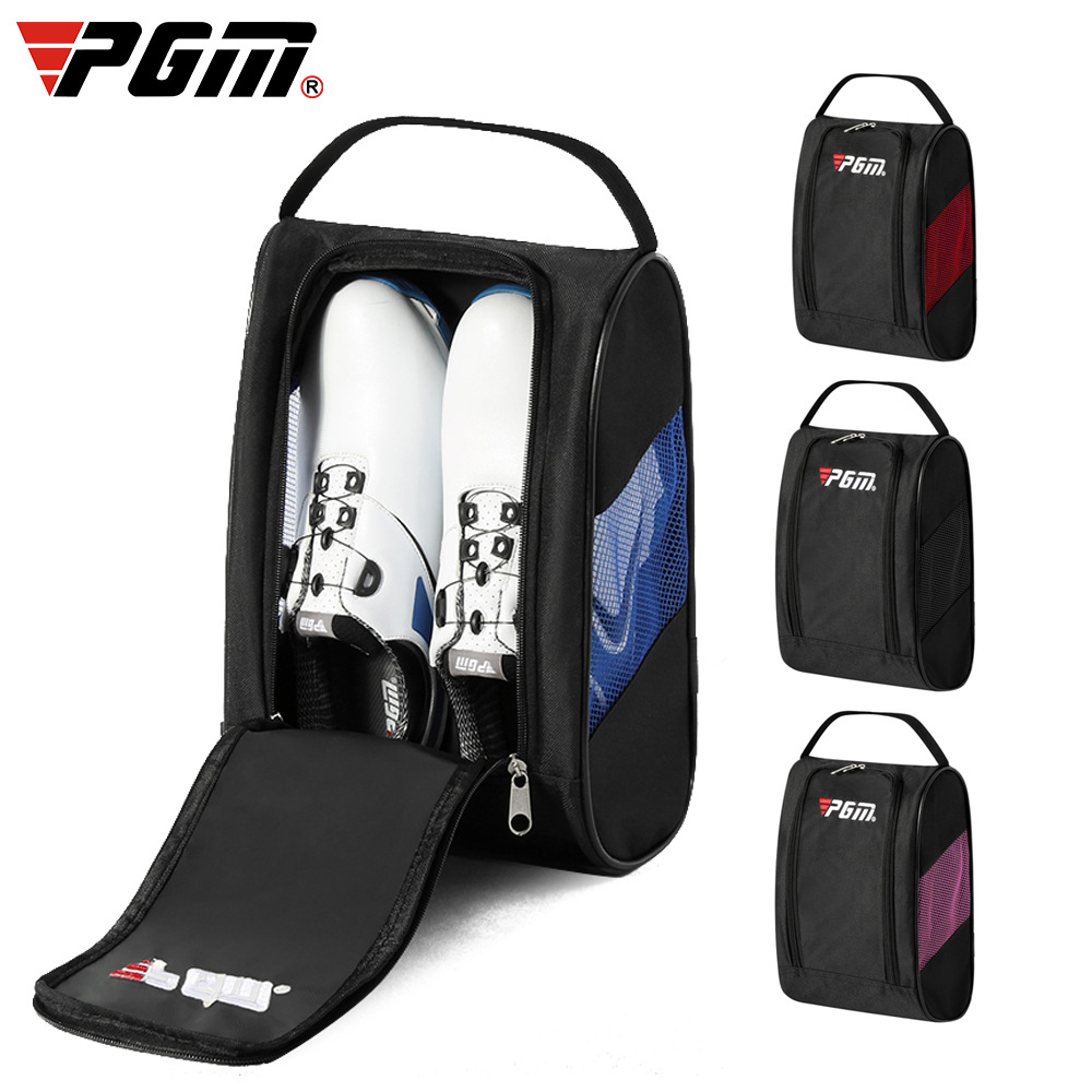 Pgm portátil mini saco de sapato de golfe sacos de transporte de náilon titular bola de golfe leve respirável bolsa pacote t saco acessórios esportivos